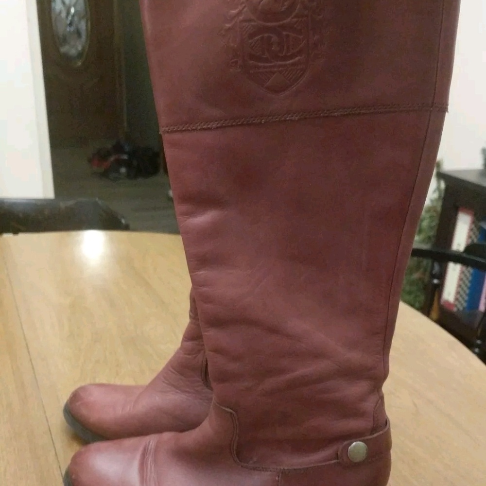ETIENNE AIGNER leather  riding boots 7.5